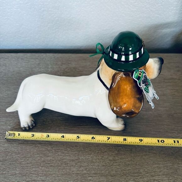 Blue Sky St. Patrick’s Day Dachshund Bassett Hound Dog Decor Figure - Picture 2 of 4